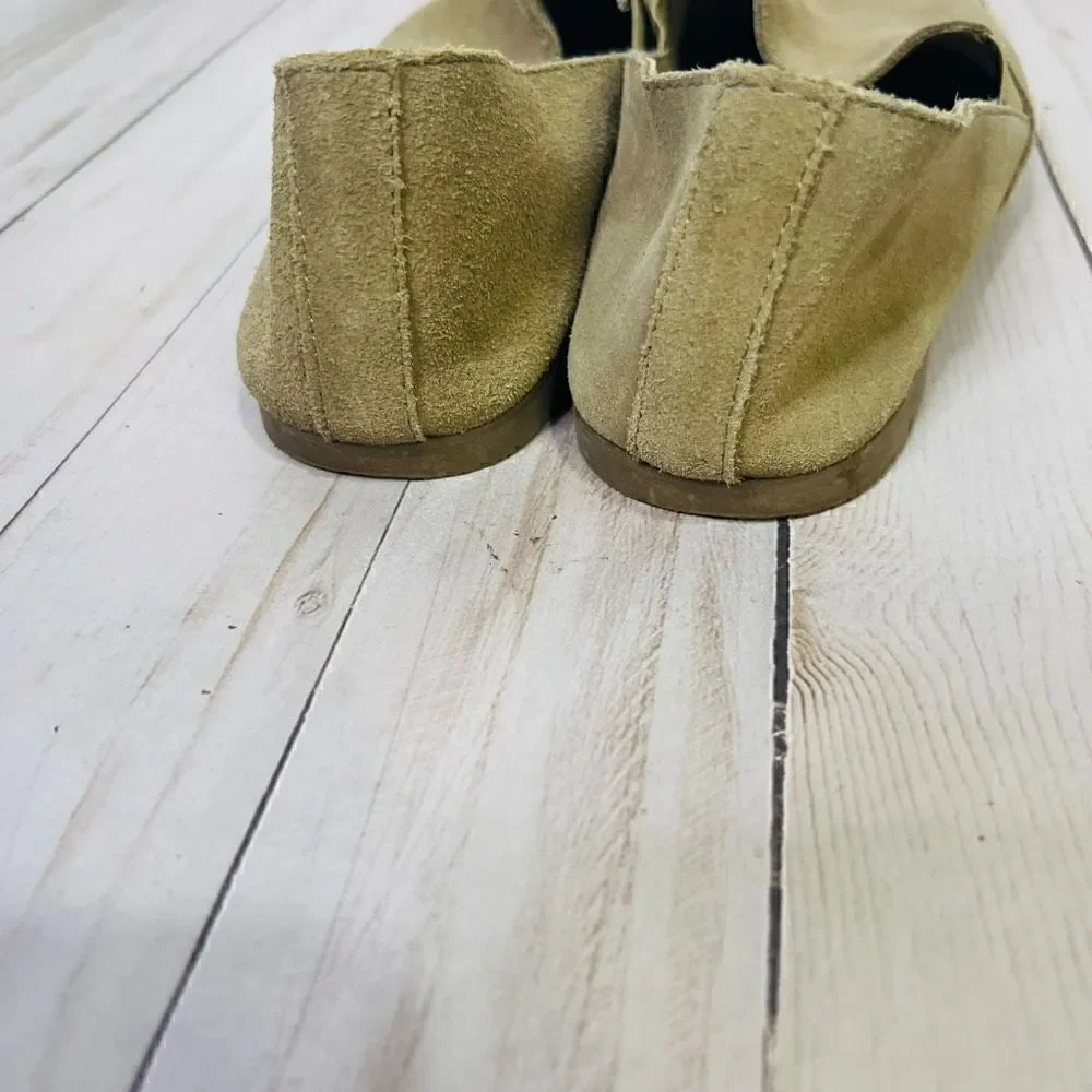 Lucky Brand Tan Suede Slip On Flats Loafers